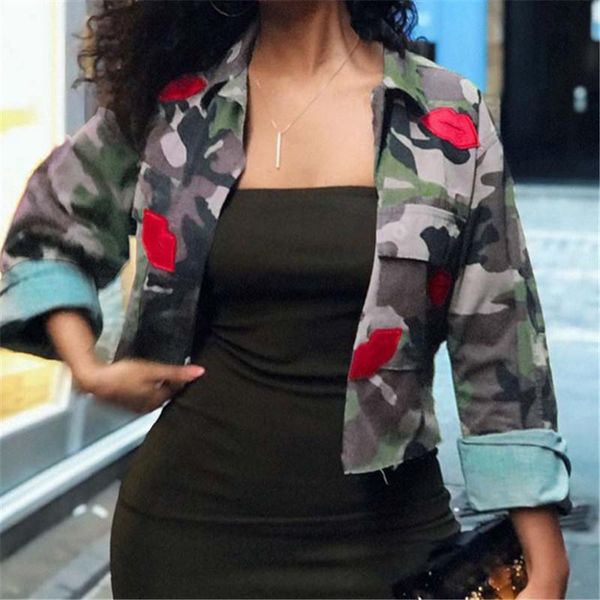 

women's jackets fashion women ladies casual army short coat loose camouflage bomber jacket coats full sleeve, Black;brown