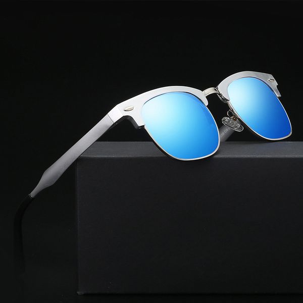 

luxury design fashion style polarized womens uv400 protectoion mens sun glasses vintage hd tac sunglasses, White;black