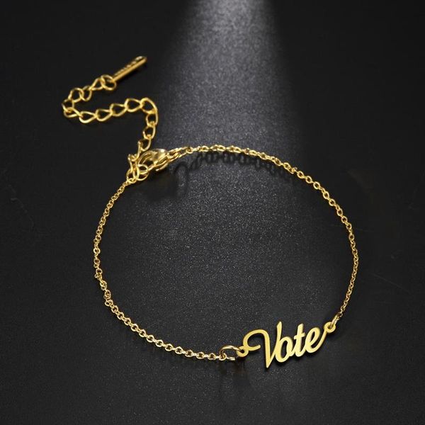 

bangle vote letter bracelet for the 2021 election in united states, Black