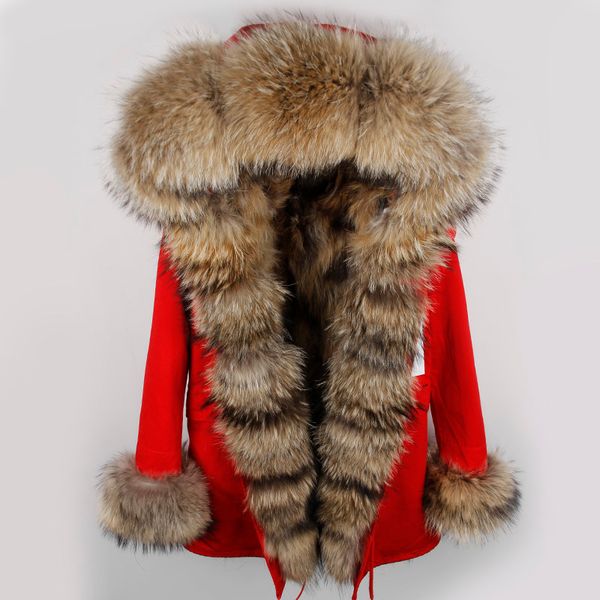 

fashion 2021 winter new royal leather jacket braid hair loose collar long detachable fur coat iijd, Black