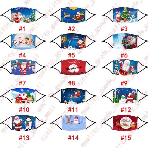 

printing merry santa christmas face elk mask fashion mask breathable adjustable reusable washable masks xmas g