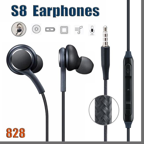 828D S8 fone de ouvido fone de ouvido microfone para samsung galaxy s8 s8 s10 nota 3.5mm jack fone de ouvido fones de ouvido EO-IG955BSegww Handsfree Earbuds telefone inteligente