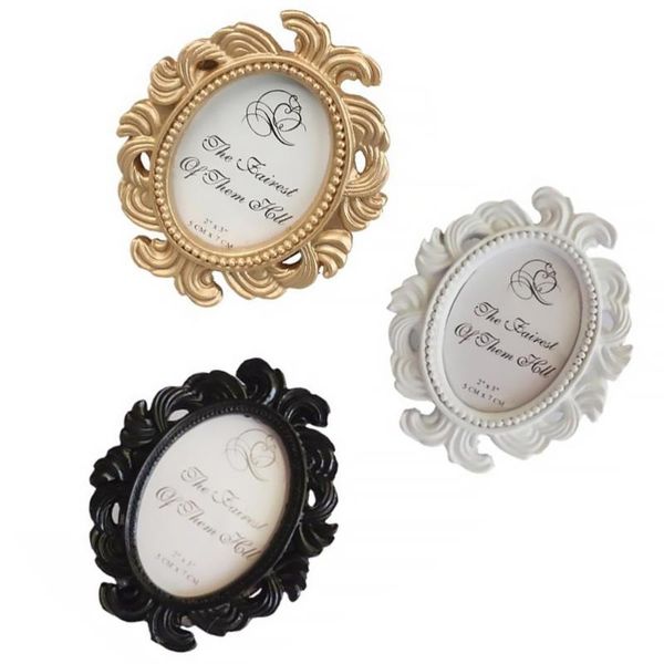 

3pcs decorative p frame wedding home decor round deskpicture frame