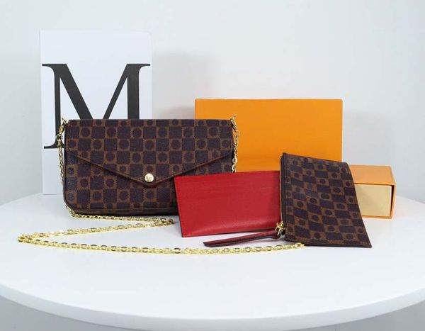 

women handbag luxury designers bags 3-piece set chain classic flower brown cross body totesshoulder hobo purses lady channel tote 02