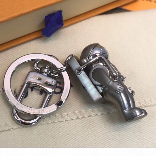 

alloy key chain latest design astronaut car key chain fashion lady bag pendant matching box, Silver
