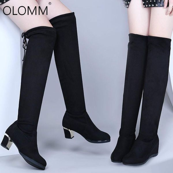 

boots winter over-the-knee increase in women ankle for zapatos de mujer winter1, Black