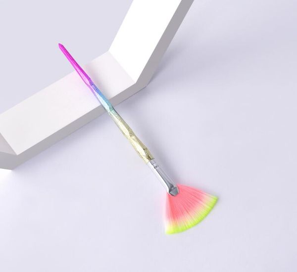 

single makeup brush beauty tool small fan-shaped brush frosted diamond makeup