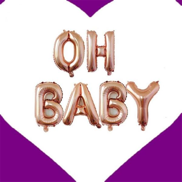 

1pc 16inch rose gold foil balloon letter balloons baby shower birthday party decoration kids foil balloon wedding party supplies wmttns