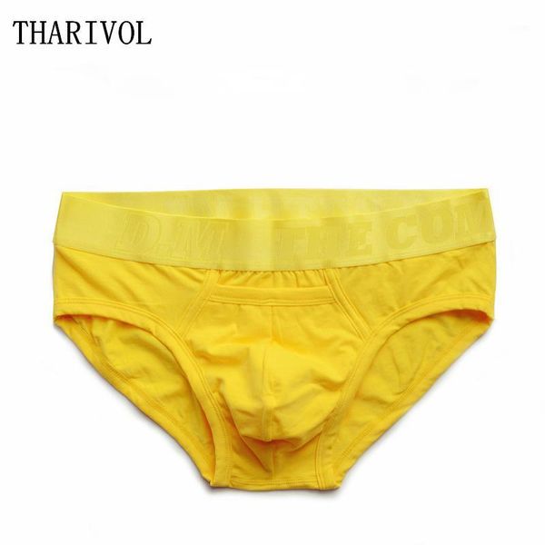 

tharivol briefs new men's pocket solid color briefs formal skinny youth breathable panties high-end comfort personality panties1, Black;white