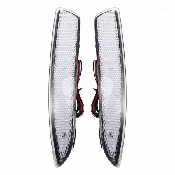 

2pcs led rear bumper marker break slight lamp for x5 x6 m e70 e71 63217158949 16475610 transparent lens1