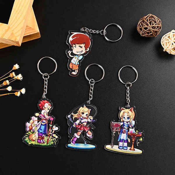 

keychains cartoon acrylic creative advertisement plastic car pendant gift, Silver