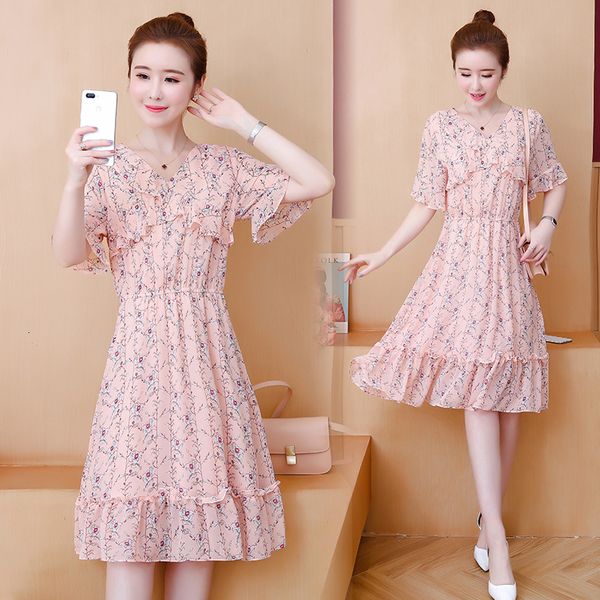 

women will see beautiful pink floral plus size l thin occasional casual blouses loose shirts dressed as u4q6, Black;gray