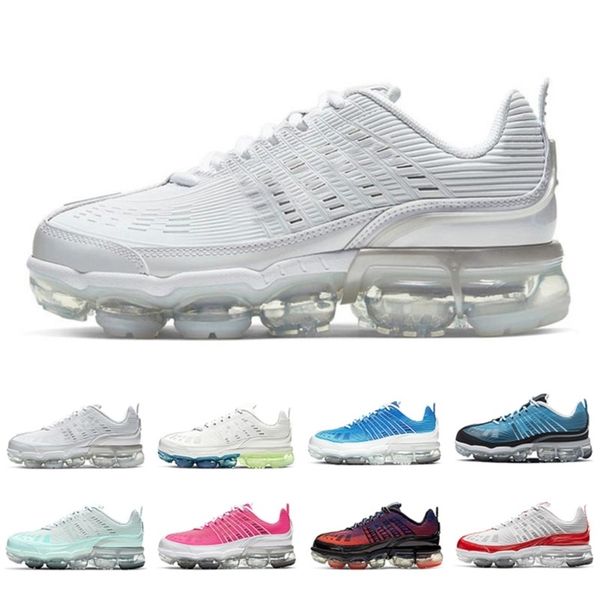 

triple white laser blue light aqua knit 360 sports shoes royal cream metallic silver 360s trainers sports sneakers