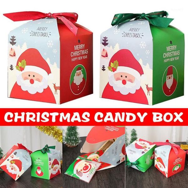 

2pcs christmas eve apples gift box with straps candy box christmas storage for party favor gift cute styles js231