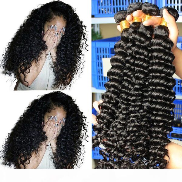 

indian deep wave 4 bundles 400g unprocessed human hair extensions wet and wavy human hair natural black ing