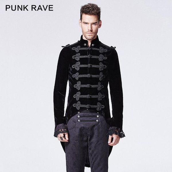 

punk rave men's gothic coat with swallow tail retro formal evening dinner gentleman long sleeve jacket1, Black;brown