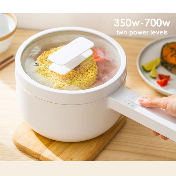 

multifunctions electric cooker 1.5l capacity fast heating 700w electric cooking pot deskmini pot portable skillet1