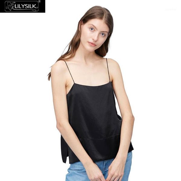 

lilysilk silk camisoles casual flat neck loose women soft new, White