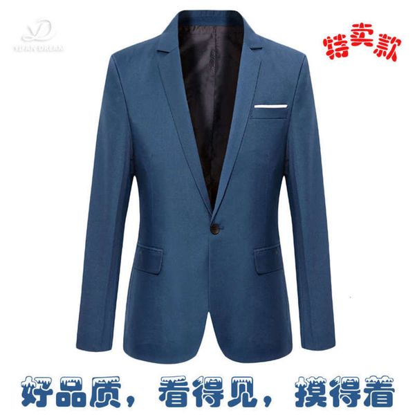 

autumn spring small winter temperament early suit coat drape feeling slim and handsome casual business men's wear, White;black