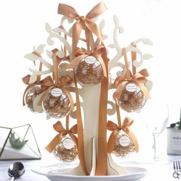 

10pcs box love tree 8 kinds of color clear new cute wedding box creative gift box ball european style for candy wmtbrh