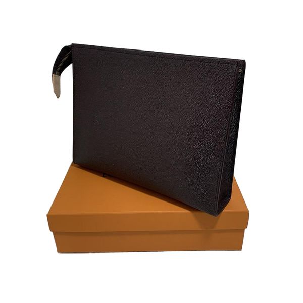 

wholesale toiletry pouch classic women wallet short wallet include box dust bag 26 cm and 19 cm cosmetic bag all colour, Red;black