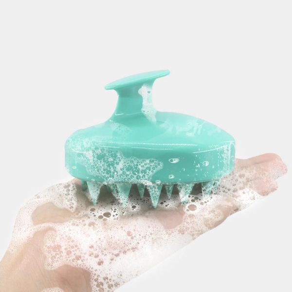 

manual head scalp care massage щетка massager комбичарое чистящие душевые ванна отшелушивающая удалить дандейфуфские волосы продвигать волос, Silver