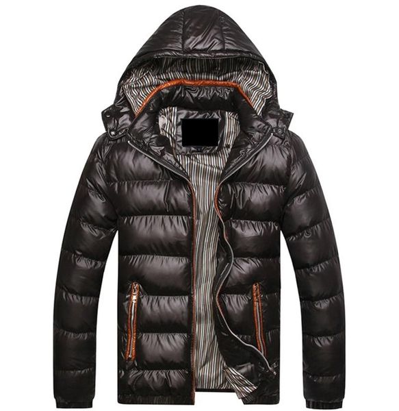 

2020 casual hooded winter jacket men solid warm mens cotton parka male fashion jacket and coat 4xl, Black;brown