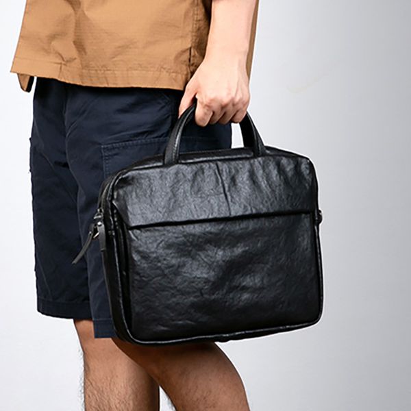 

hbp aetoo men's business leather handbags, men's one-shoulder briefcases, horizontal leather fashion casual stiletto bags