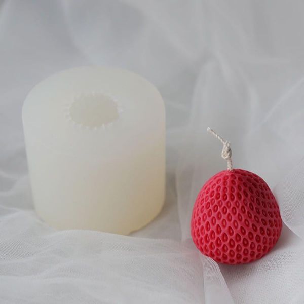 

strawberry candle mold diy aromatherapy plaster mold simulation strawberry silicone mold chocolate cake pastry strawberry candle wmtvtx