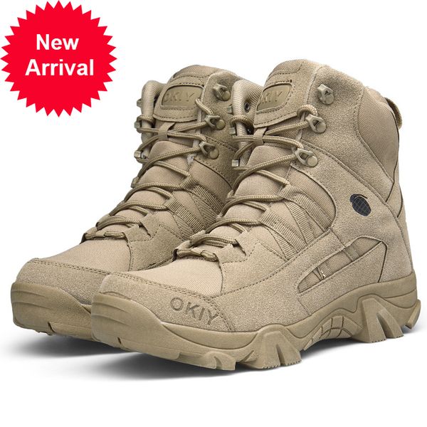 

men's quality special forces combat size 4546 proof dwaterproof water working shoes outdoors ankle boots, Black