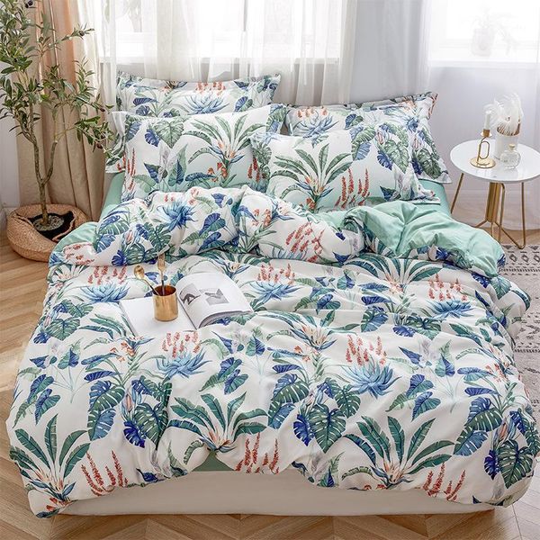 

bedding sets home textiles double-sided printing bed linens duvet cover set sheet quilt pillowcase1