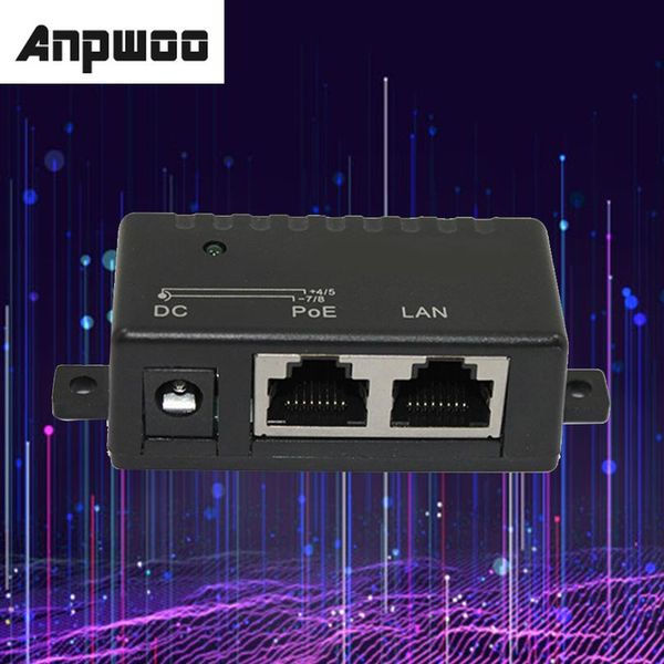 

anpwooo 1000 мбит / с 5 в 12 в 24 в 48 в / 1a poe инжектор сплиттер питания для ip camera poe adapter модульные аксессуары bs