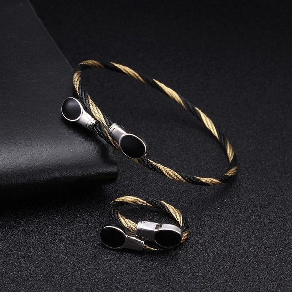 

luxury open women ladies черный нержавеющей стали шарм браслеты браслеты trendy brand chain link спортивные манжеты cross браслеты, Golden;silver