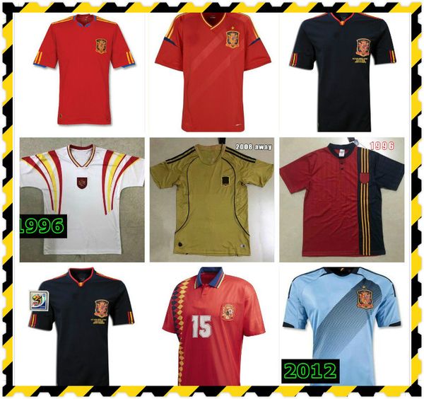 

1996 2008 xavi alonso retro jersey 2002 1994 world cup raul xavi luis ensrique xavi alonso 2010 spain long sleeve retro davad david villa, Black;yellow
