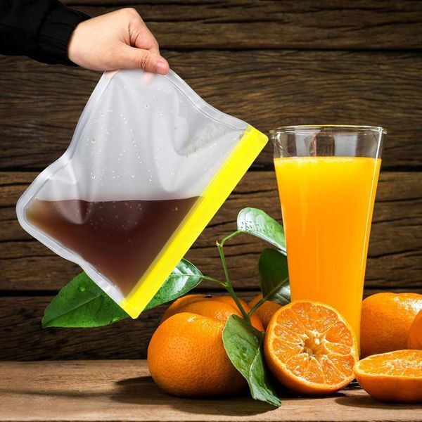 

10шт многоразовая силиконовая еда сумка для хранения пищевых продуктов peva eco дружелюбный герметичный заинтересованный морозильный мешок с