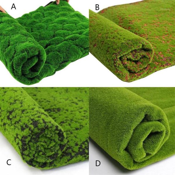 

decorative flowers & wreaths 1m christmas easter straw mat green artificial lawn carpet fake turf home garden moss floor diy wedding decorat