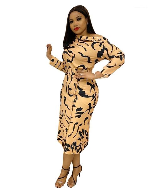 

plus size womens dress long sleeve irregular print strapless high waist bandge dresses women clothing vestido, Black;gray