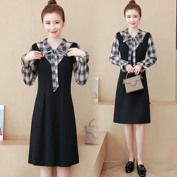 

womens plus size dressed in fat chess business shreds ladies work wear dress shirts 8dfg, Black;gray