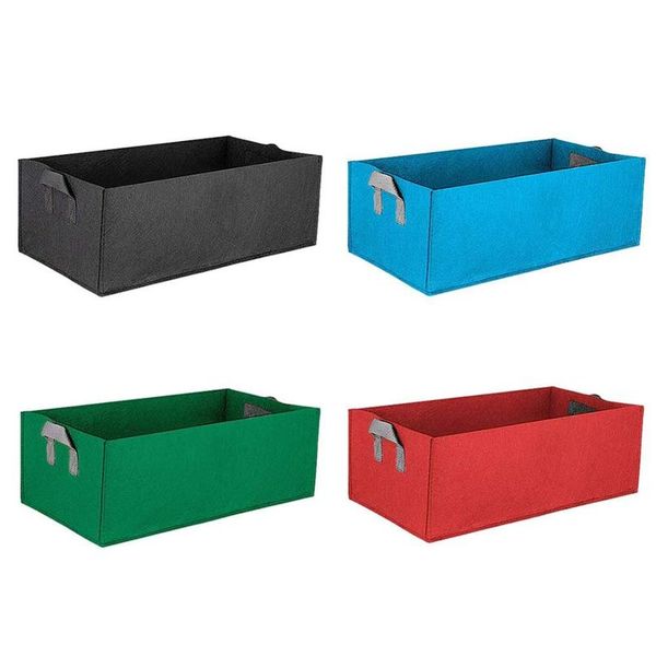 

1pcs growing bag fabric raised garden bed square garden yard flower vegetable plant flower plng bag planter pot with wmtjrh