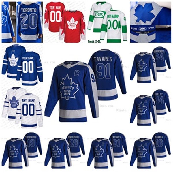 

toronto maple leafs 2021 reverse retro jersey 16 mitch marner auston matthews john tavares william nylander rielly barrie zach hyman kerfoot, Black;red