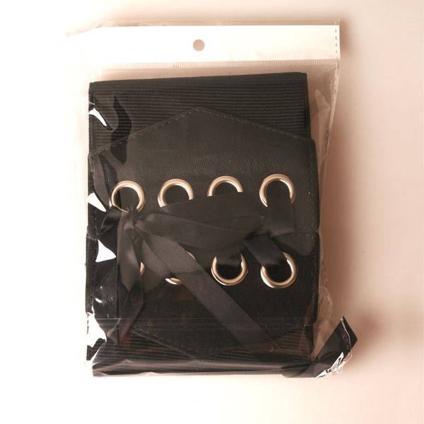

20vintage women's corset bandage belt slim waist elastic wide lace up body belt black s789, Black;brown