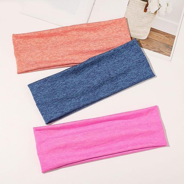 

women sports yoga wide headband turban headwrap solid color sweat sweatband elastic hairband seamless head band hair accessories q wmtvlq