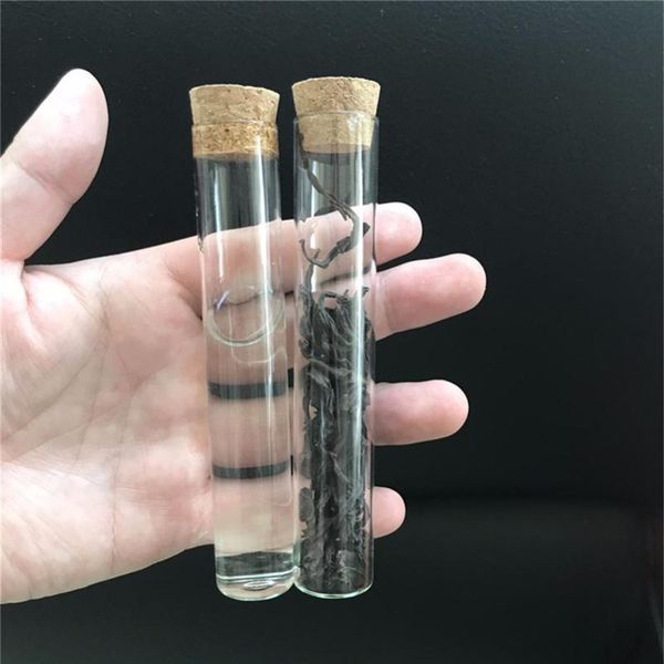 

100pcs 18ml 22ml 30ml mini corks bottles clear glass straight mouth jars empty healthy and eco-friendly glass vial bbyfwi