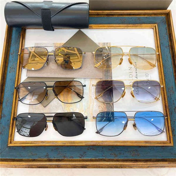 

2022 factory wholesale dt family fashion double beam square sunglasses male star same toad sunglasses, White;black