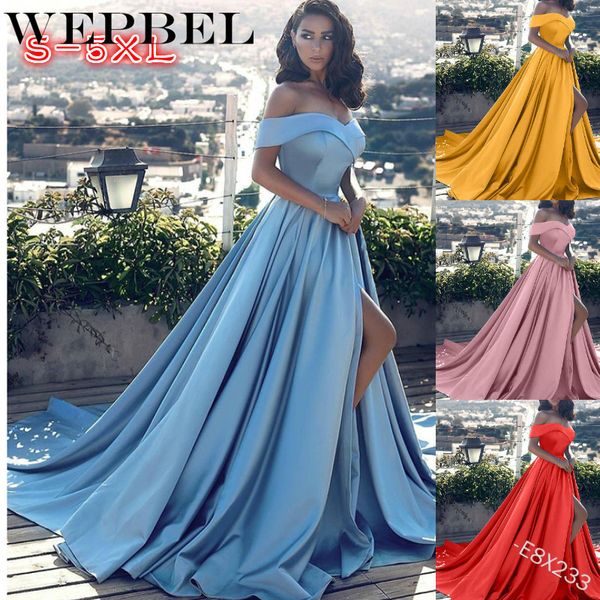 

women elegant party evening maxi dress casual ladies off shoulder strapless high waist floor length split long dress q1210, Black;gray
