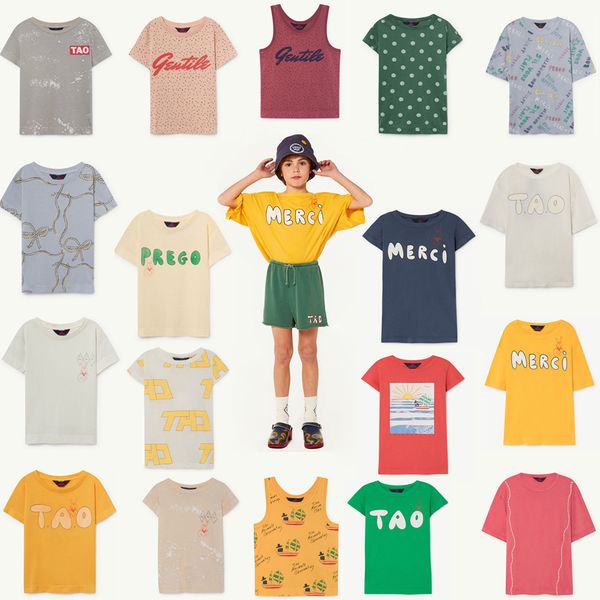 

kids t shirt 2019 summer strafina tao boys girls tee t shirt baby letter print short sleeve tshirts tank children clothes y200704, Blue