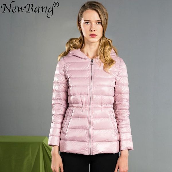 

women's down & parkas bang brand jackets hooded ultra light jacket women long portable lightweight slim warm feather coat, Black