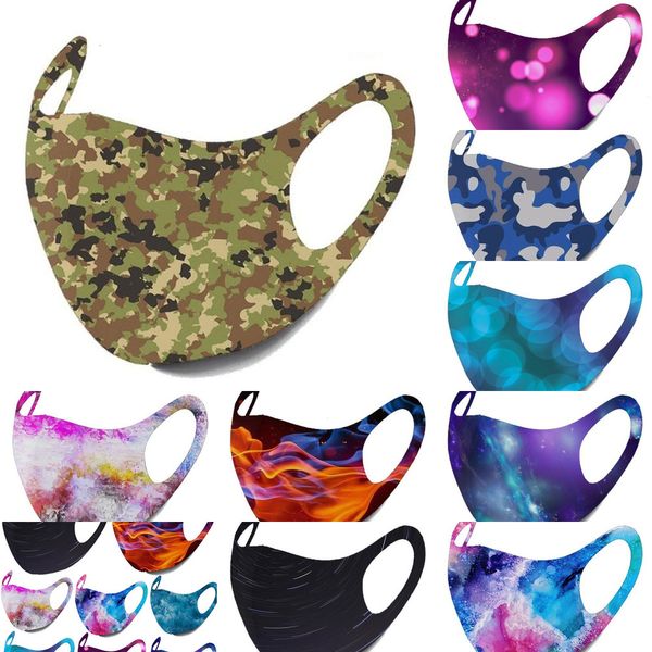 

10 color cute starry sky masks hanging ear dustproof sponge thin printing cotton mask 8 n82q8