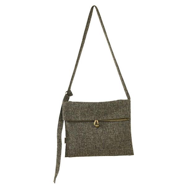 

woman handmade woven bag retro bell shoulder bag simple literature and art women's messenger