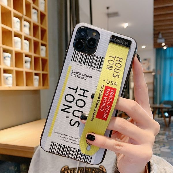 

personality trend painted frosted feel wristband holder for iphone x xs xr 11 12 pro max mobile phone case